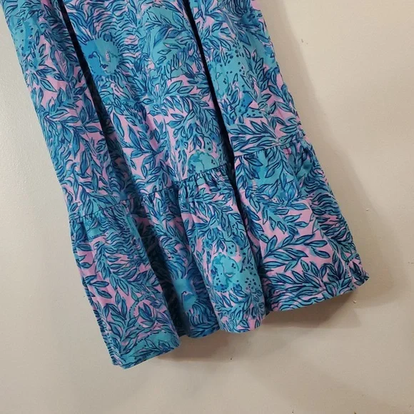 Lilly Pulitzer Collins Tank Dress Size Medium Knee Length Blue Pink - Picture 5 of 14